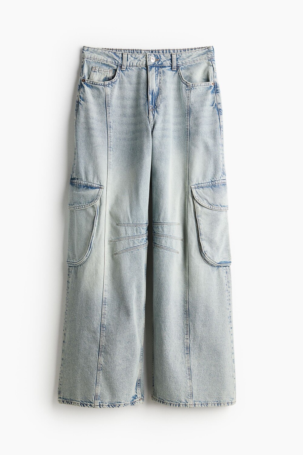 

Джинсы H&M Straight Regular Cargo, синий