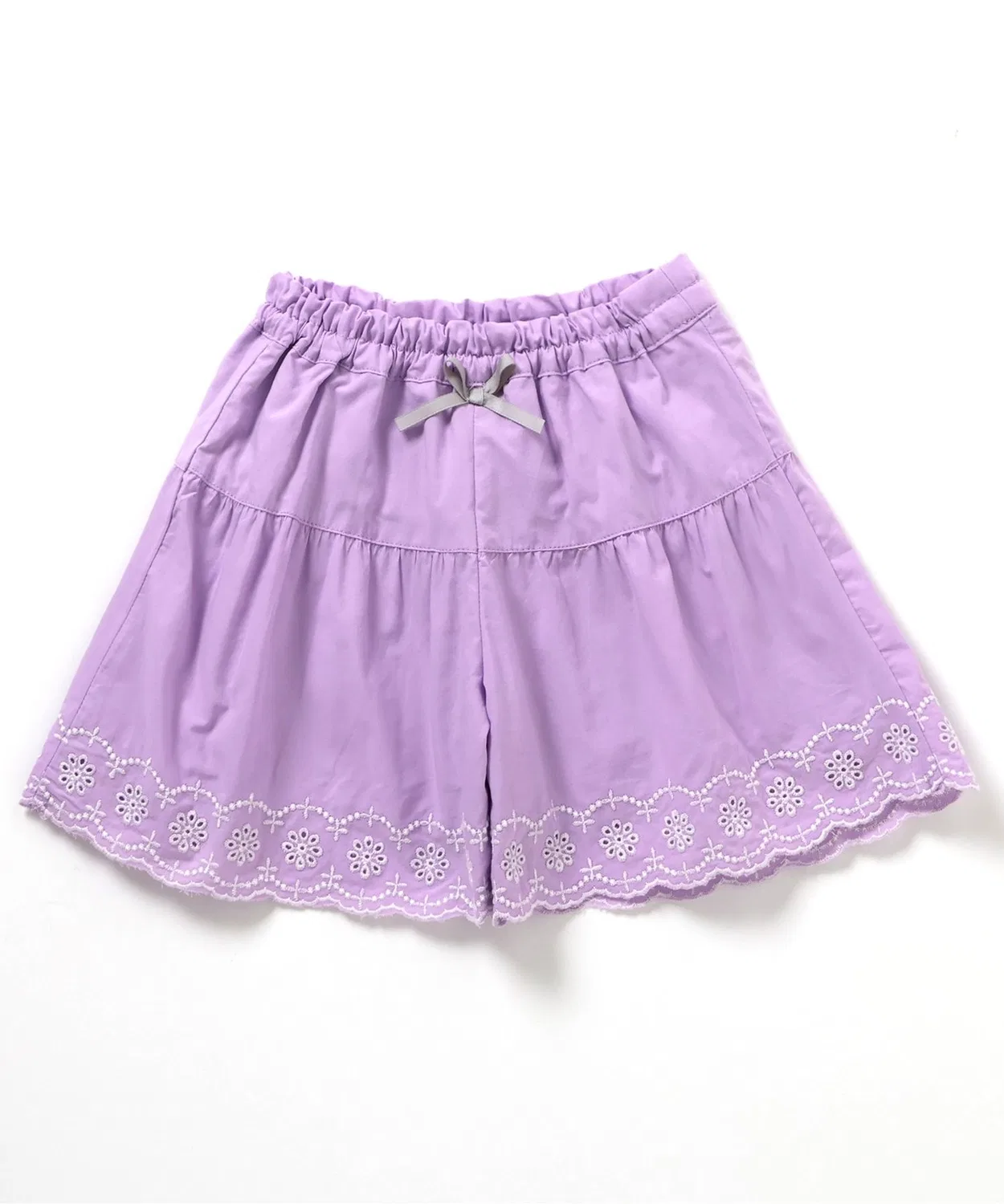 Детские шорты с кружевной отделкой и принтом Heart Flower Lace Frill Short Pants, apres les cours, Лавандовый — фото 2