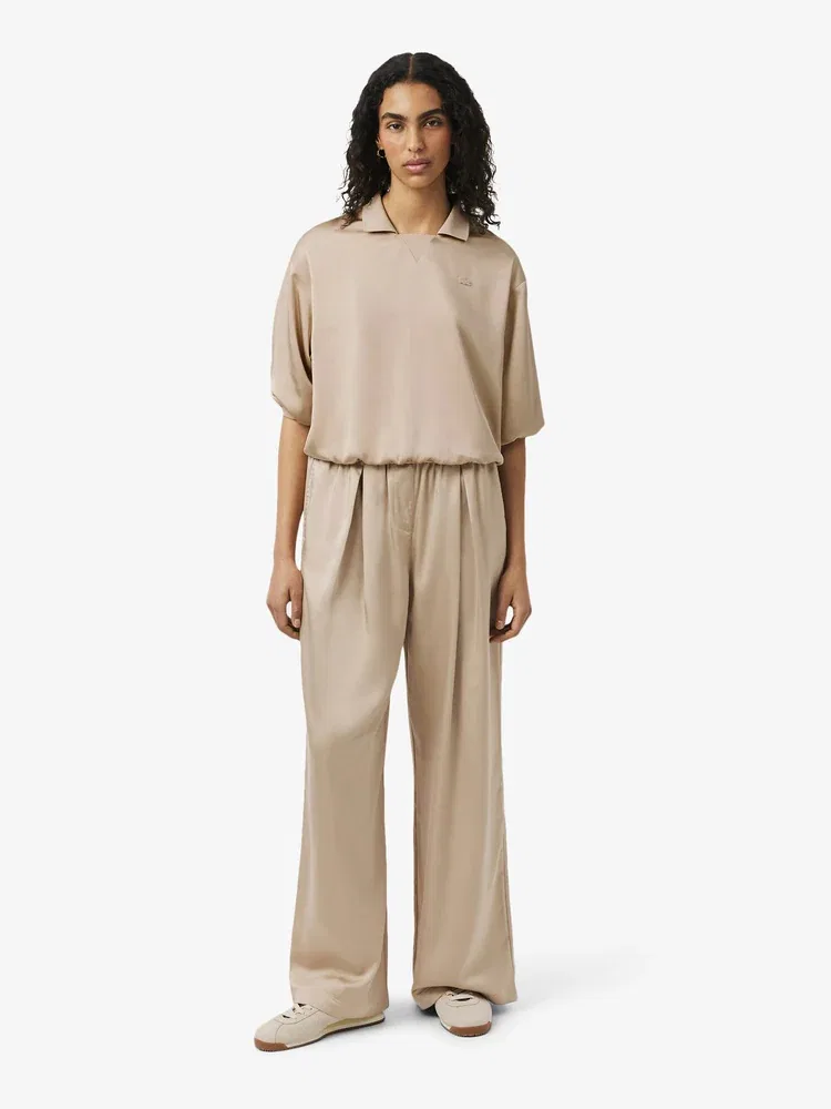 Брюки широкие LACOSTE Beige