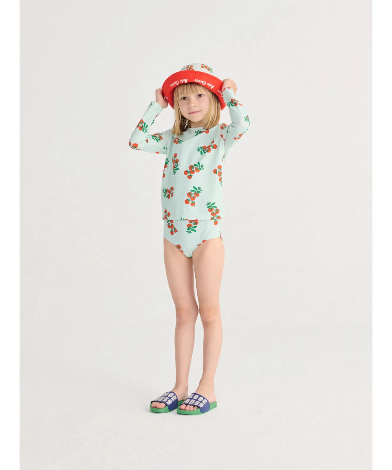 Детская футболка для плавания с длинным рукавомJuicy Tomatoes all over swim T-shirt BOBO CHOSES, Light Blue — фото 2