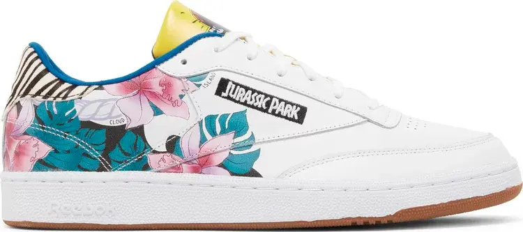 

Кроссовки jurassic park x club c 85 'dennis nedry' Reebok, белый