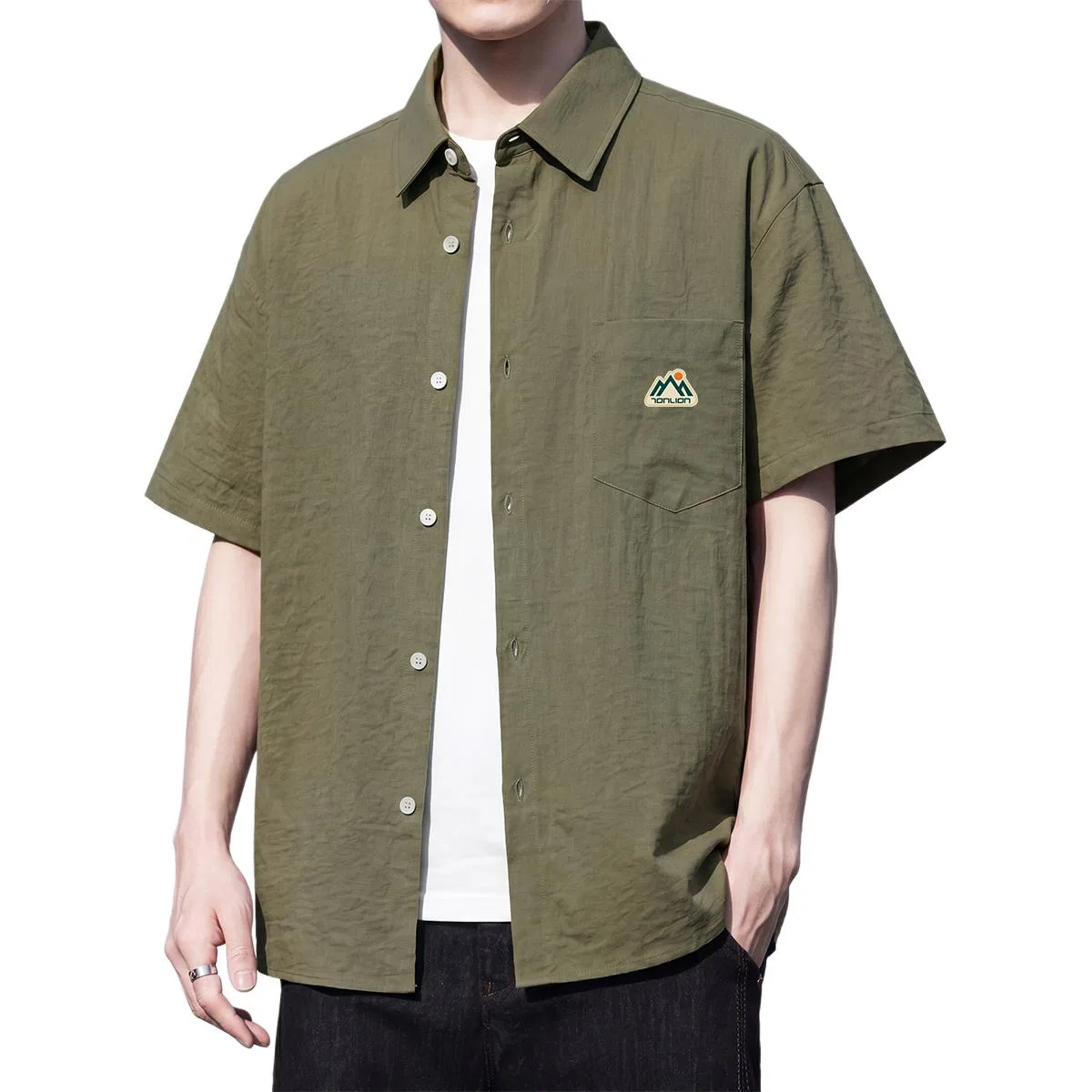 Детская рубашка с коротким рукавом Tonlion, Army Green