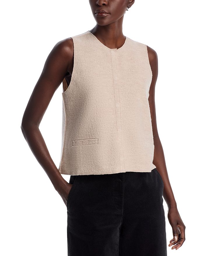 

Жилет с круглым вырезом Eileen Fisher, коричневый/бежевый