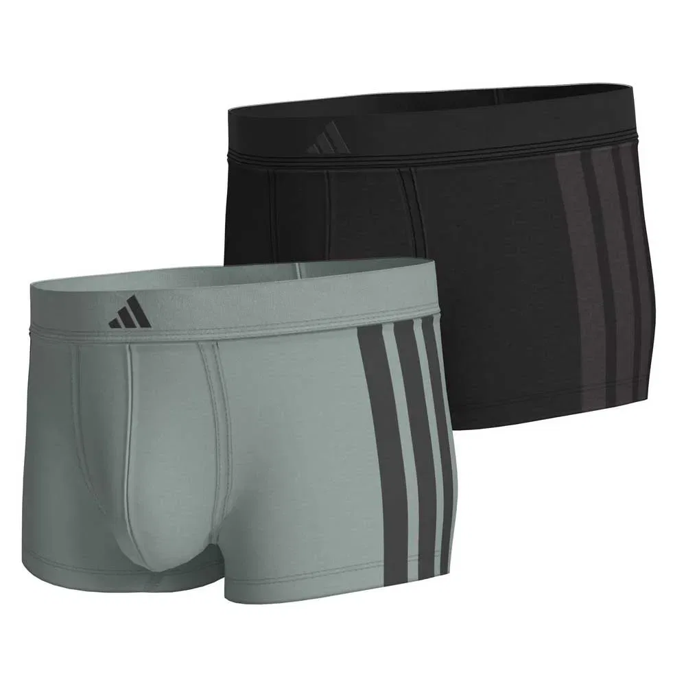 Набор боксеров Adidas Active Flex Cotton 3 Stripe из 2 штук Adidas, зеленый