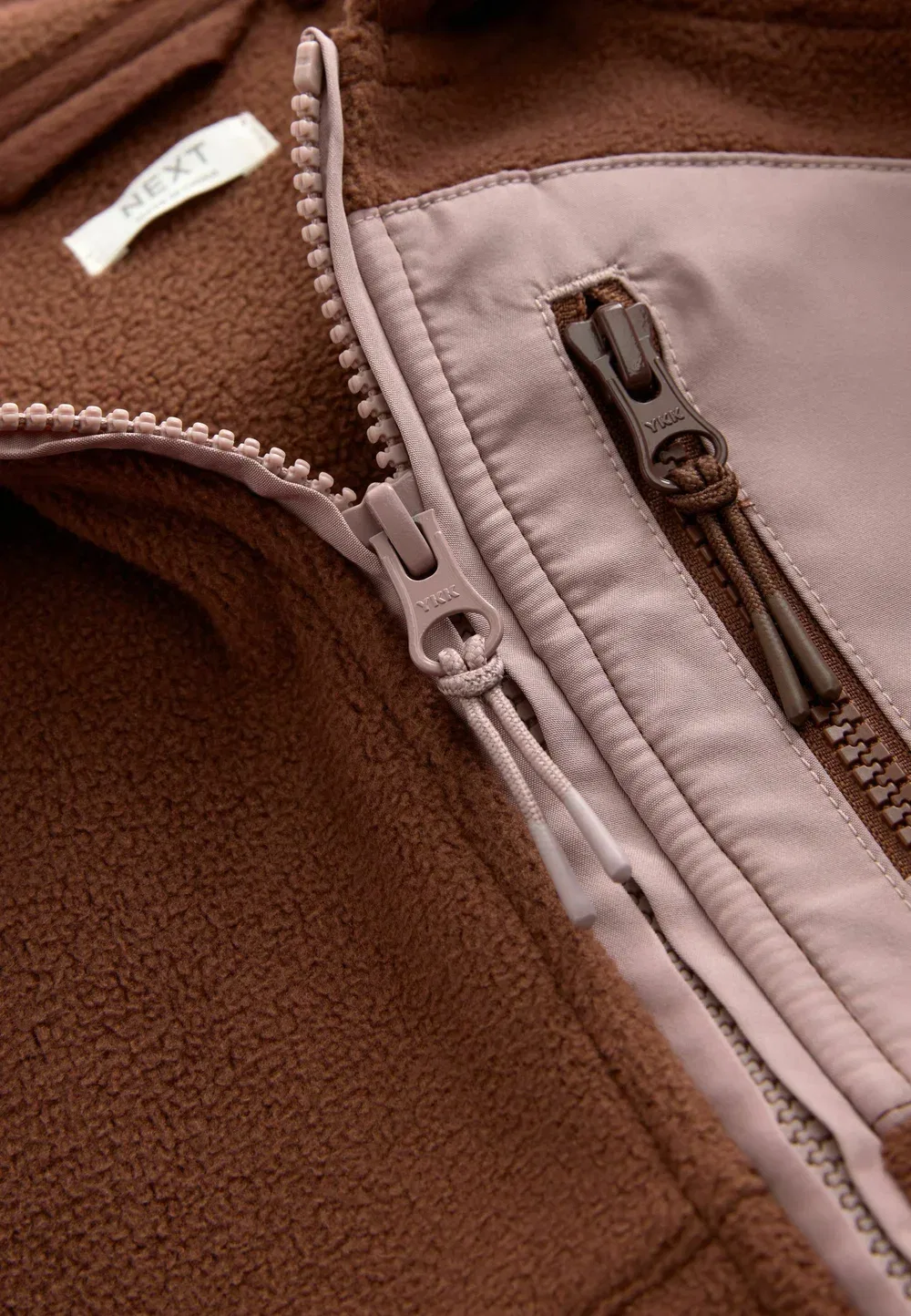Флисовая куртка Next, Chocolate Brown — фото 2