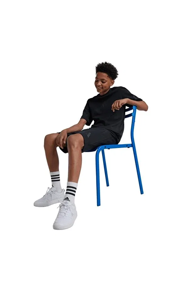 Детские шорты для девочек хлопковые Adidas, Black/Black — фото 2