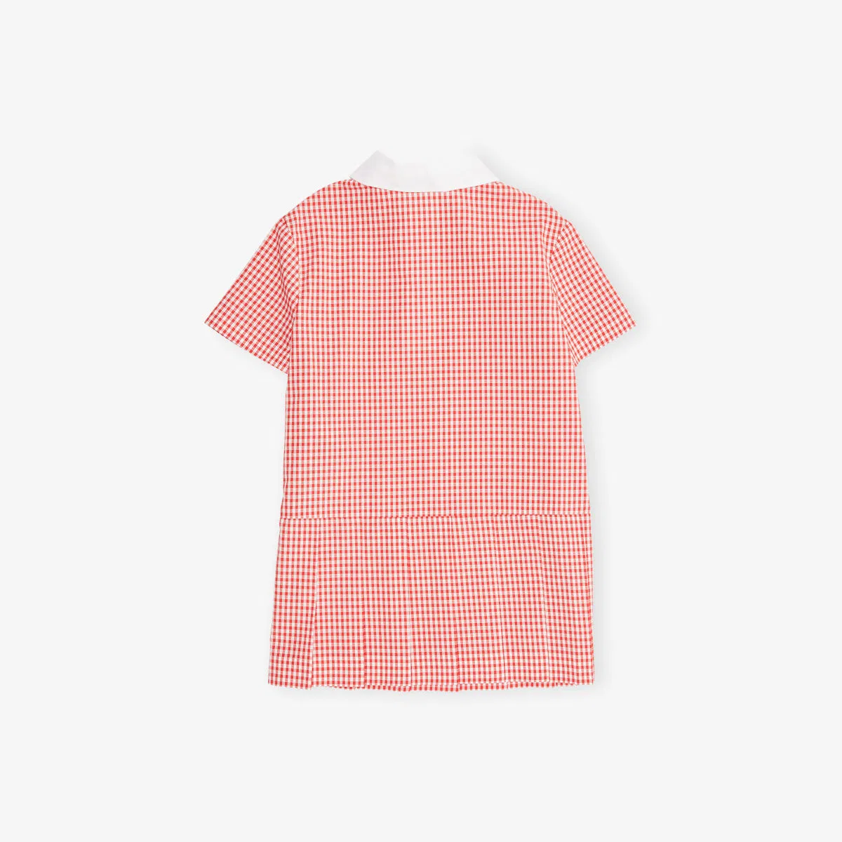 Хлопковое платье в клетку "Мистер Мен" для детей 4-6 лет Gucci, белый/красный — фото 3