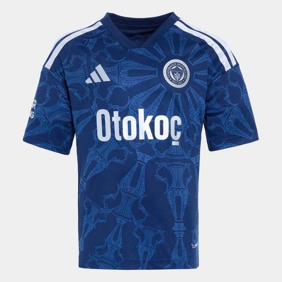 Детская футболка спортивная с принтом Fenerbahçe 26/27 Üçüncü adidas, Синий