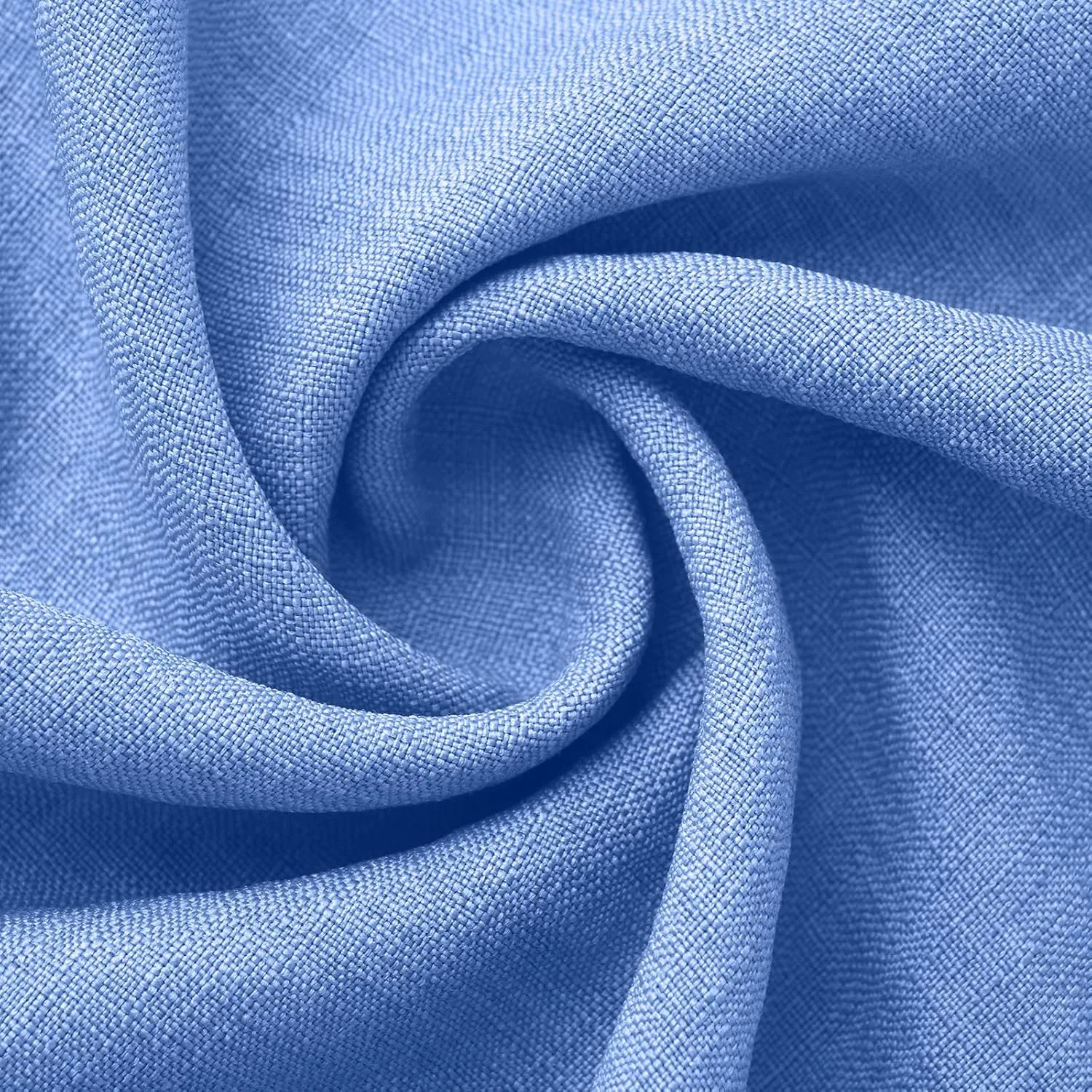 Женское летнее платье миди с одним плечом Cotton Linen, Blue — фото 2