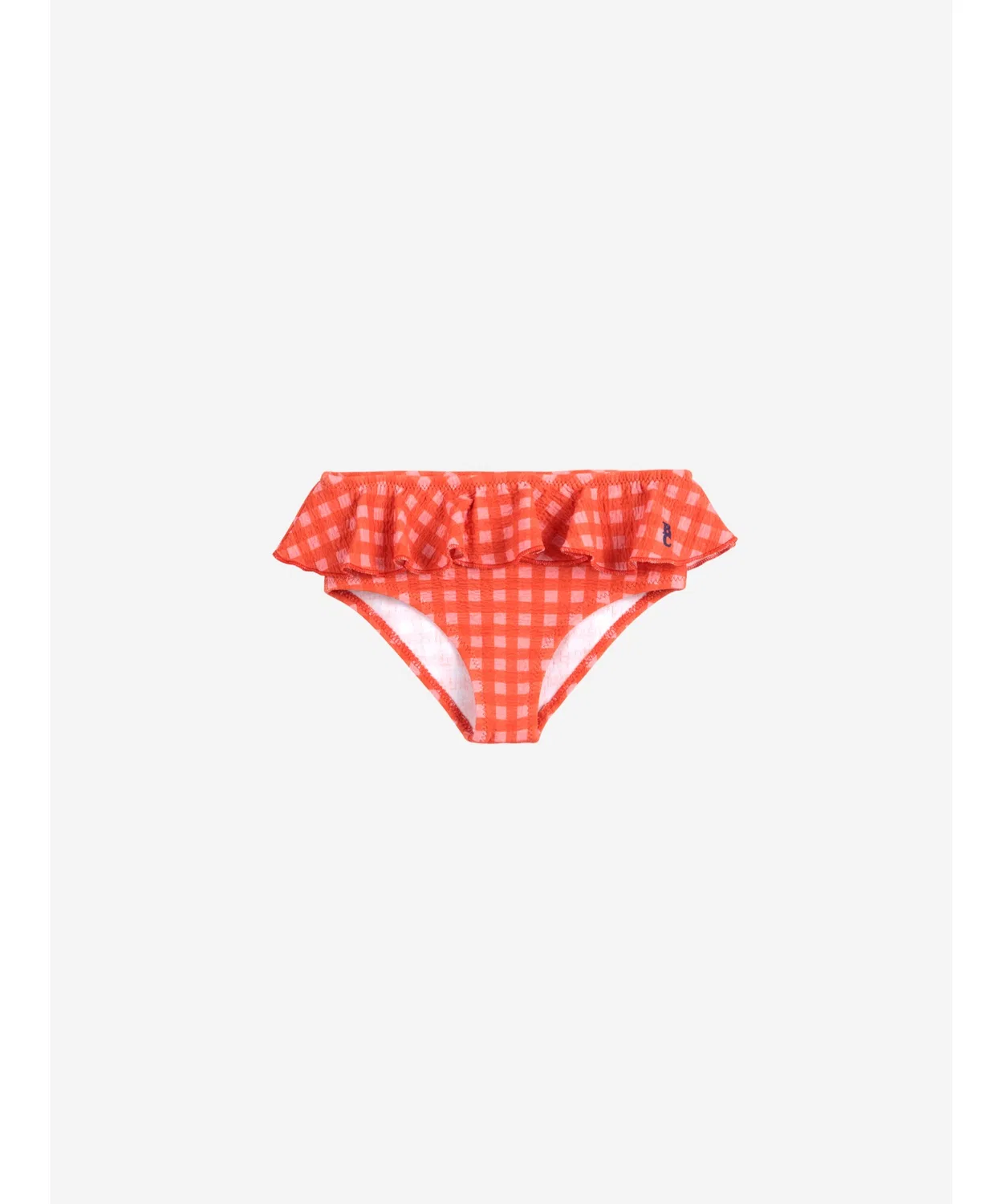 Детские плавки с рюшами Vichy Ruffle Swim Culotte BOBO CHOSES, Coral Pink