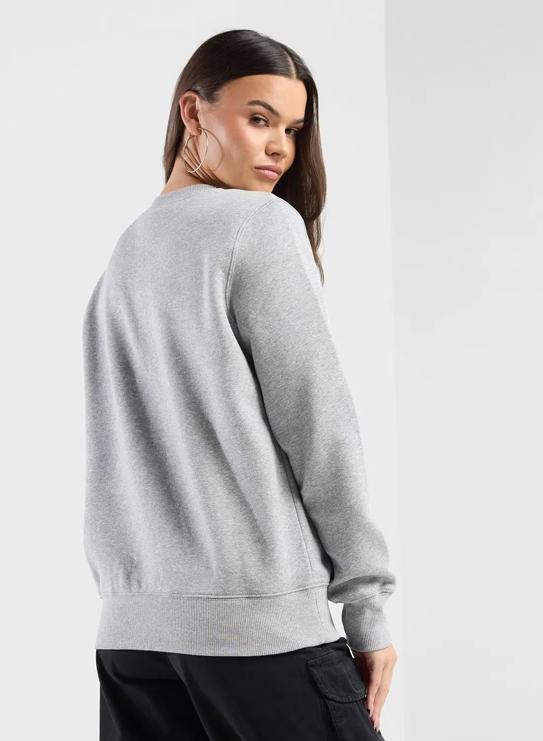Свитшот с круглым вырезом Phoenix Fleece Nike, серый — фото 2