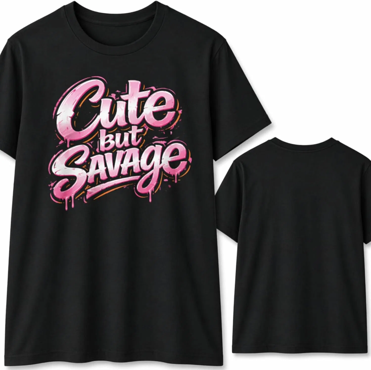 Женская футболка с принтом Cute But Savage Next Level 6210, Midnight Navy