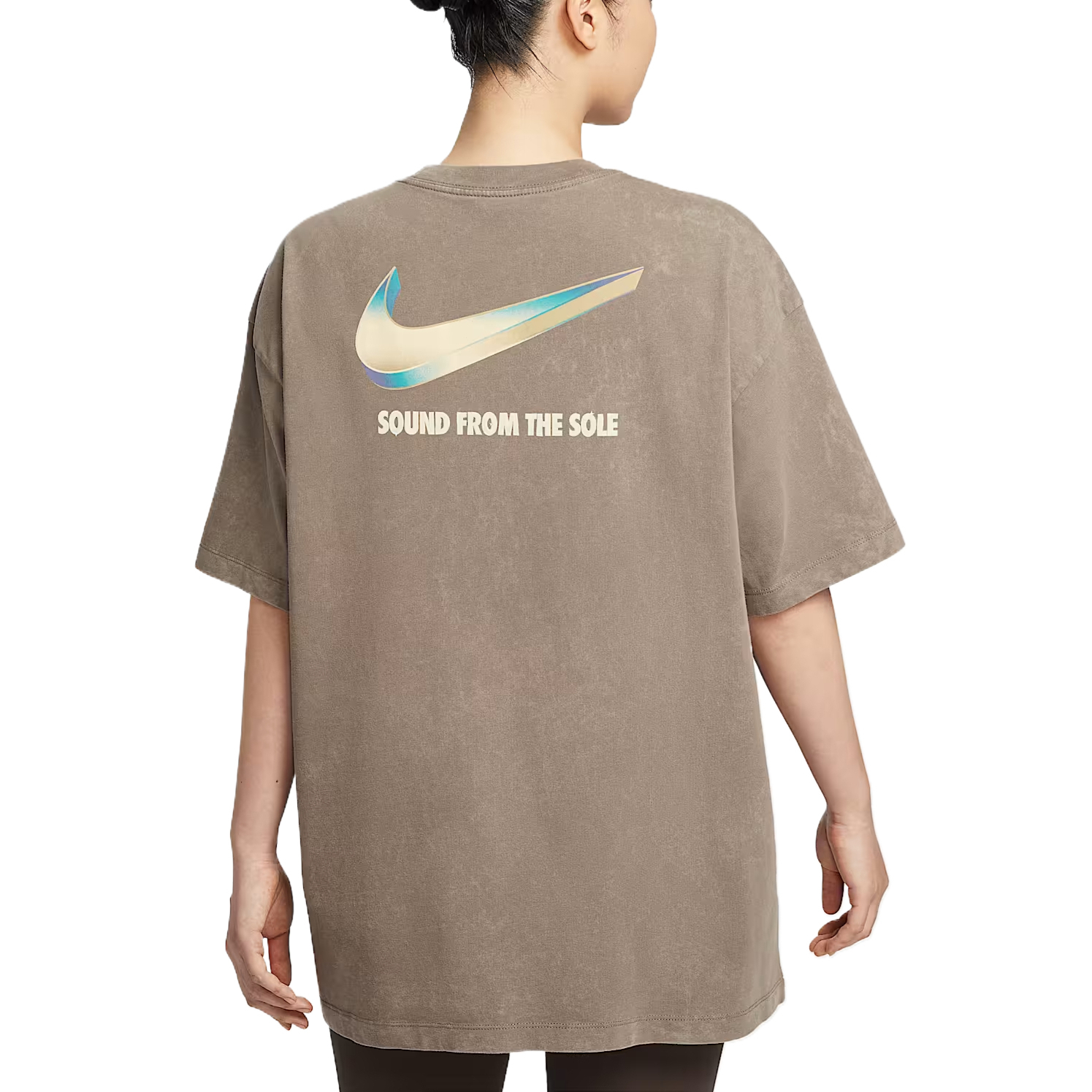 Футболка Nike Sportswear Oversized Short-Sleeve HF9692-214, умбра — фото 3