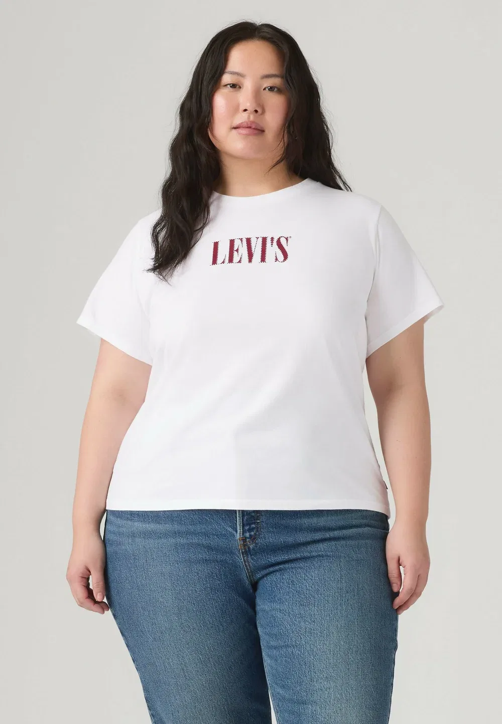 Идеальная футболка с принтом и стразами, спортивная Levi'S, Pl Serif Stud Outline Navy Blazer - Whites