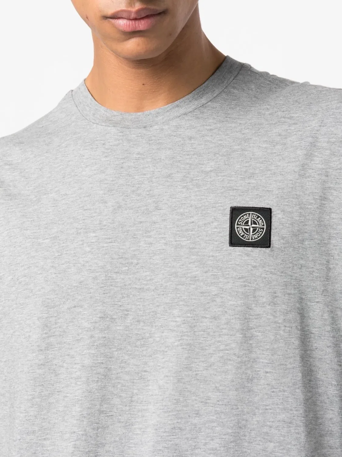 Stone Island Футболка с патчем-логотипом, серый — фото 4