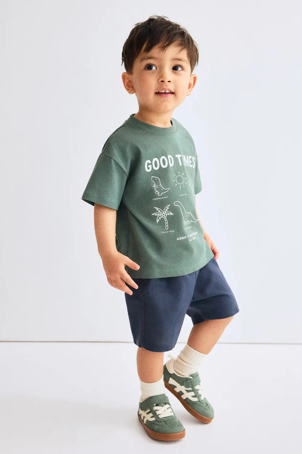 Шорты из смеси льна H&M, Dunkelblau — фото 3