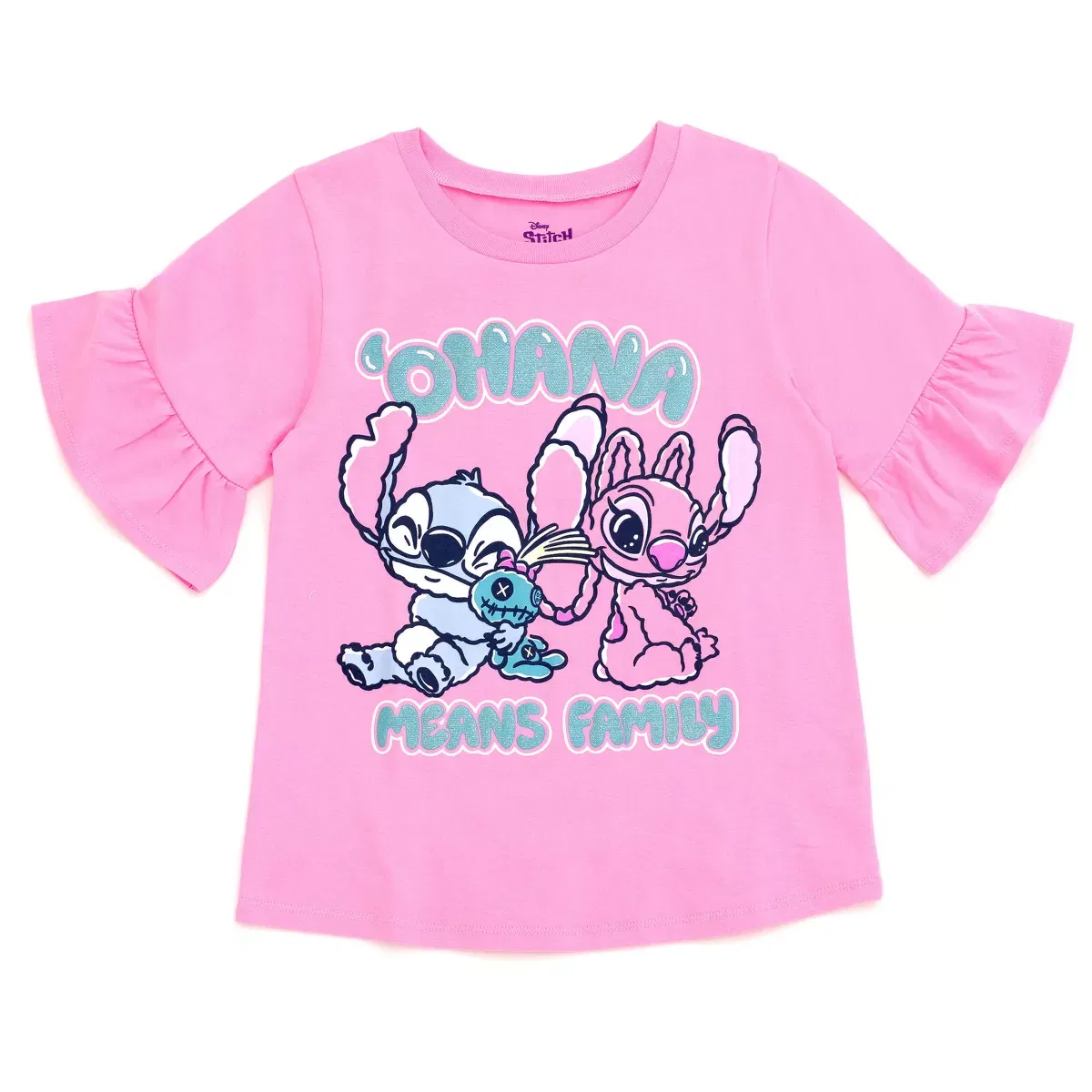 Детский комплект футболки и леггинсов с принтом Lilo & Stitch Disney, Синий — фото 3