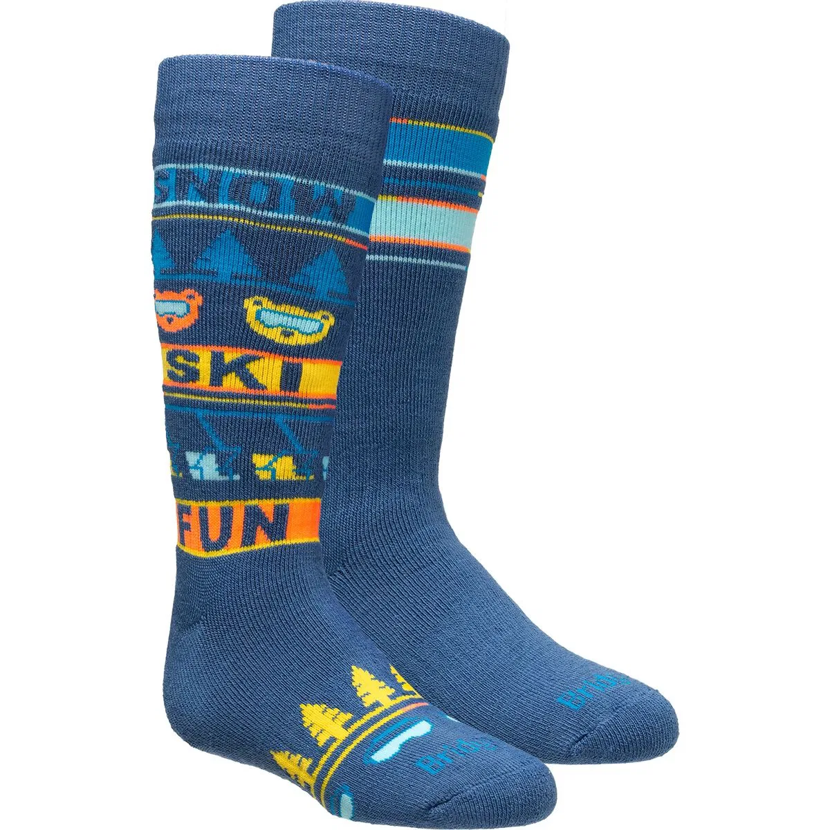 Детские носки для сноуборда и горных лыж Ski merino sock 2-pack Bridgedale, Blue
