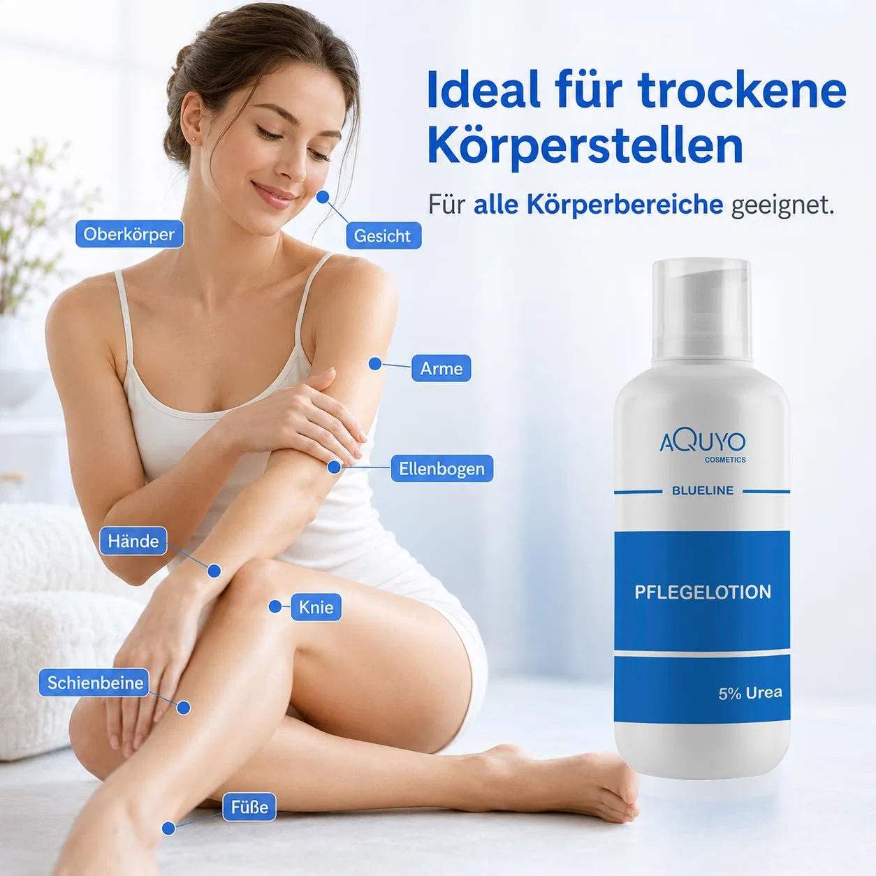 Лосьон-крем с 5% мочевины AQUYO Cosmetics, 3 x 500 мл — фото 4