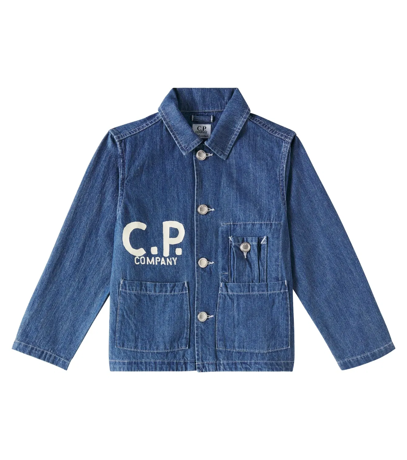 Легкая куртка джинсовая с логотипом C.P. Company Kids, синий
