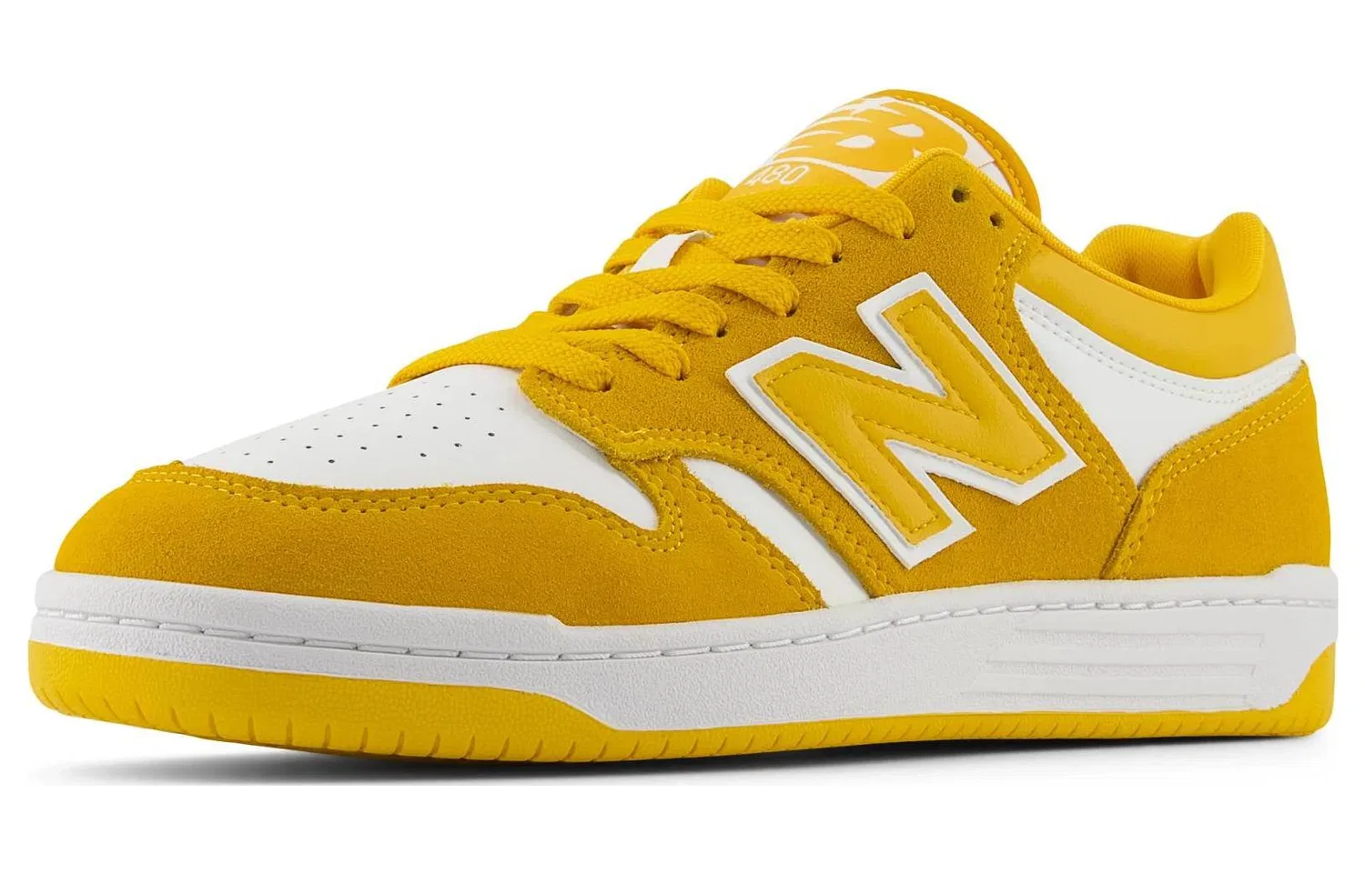 Детские кеды для скейтбординга кожаные New Balance, Yellow — фото 4