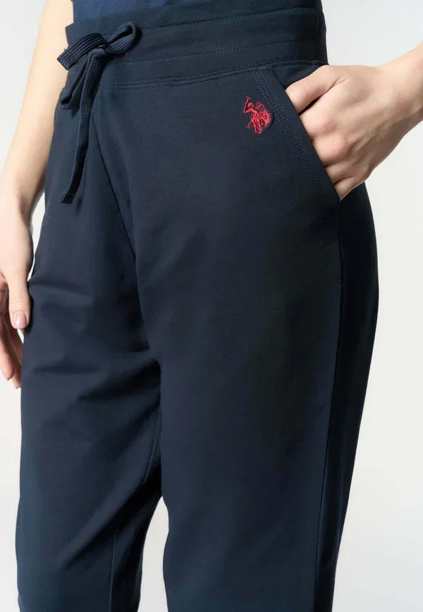 Брюки спортивные из хлопка с эластаном U.S. Polo Assn., синий — фото 4