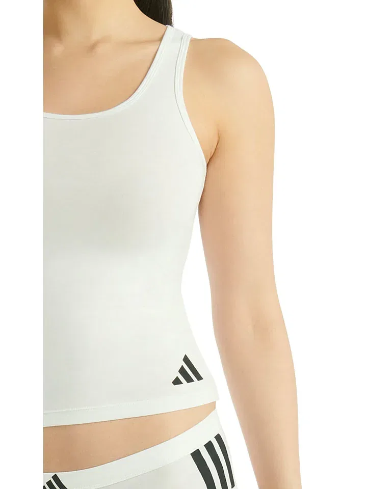 Топ с принтом Adidas, белый — фото 4