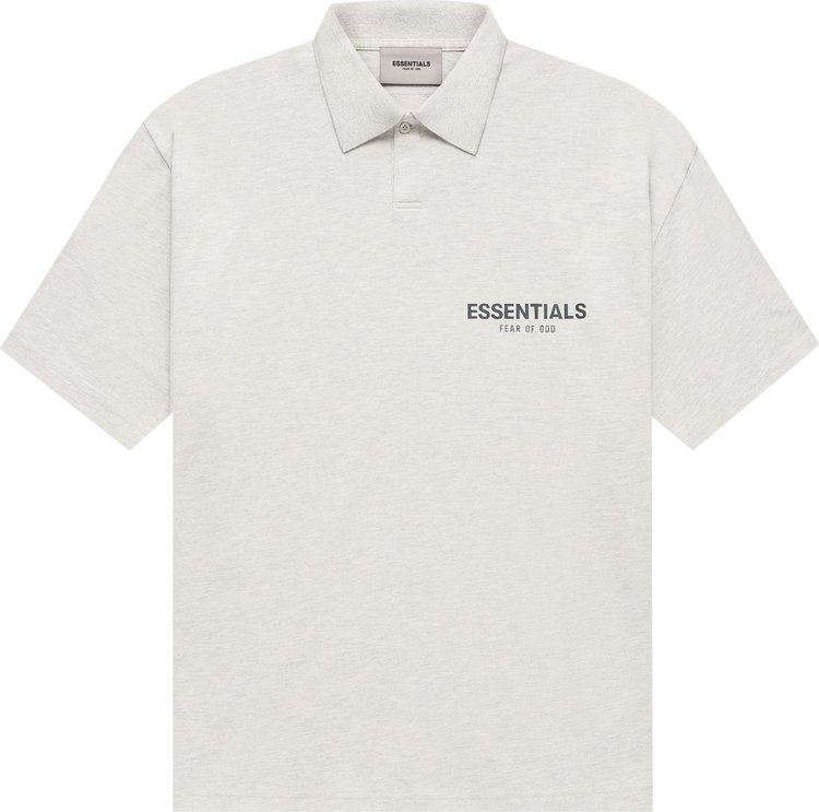 

Футболка Fear of God Essentials Short-Sleeve Polo 'Light Heather Oatmeal', кремовый, Бежевый, Футболка Fear of God Essentials Short-Sleeve Polo 'Light Heather Oatmeal', кремовый