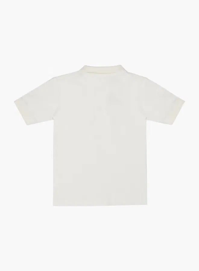 Styli Футболка поло с принтом NY для мальчика, off white — фото 3