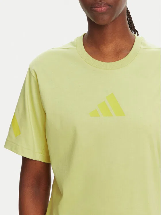 Футболка regular fit Adidas, желтый — фото 4
