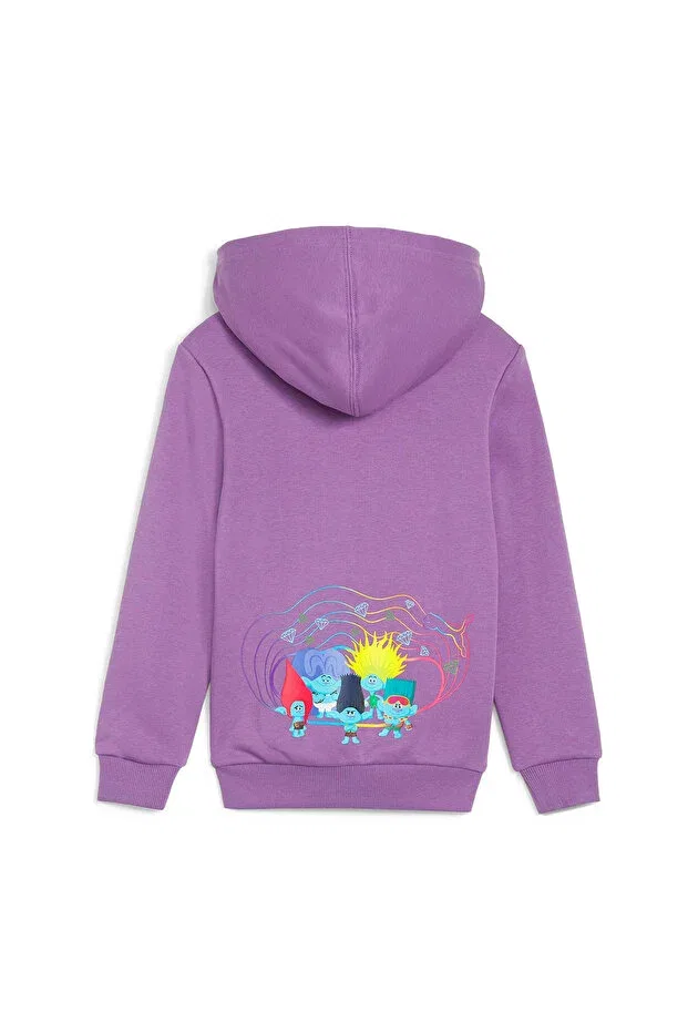 Детское худи для девочек с принтом X Trolls Boy Purple Puma, Purple — фото 2