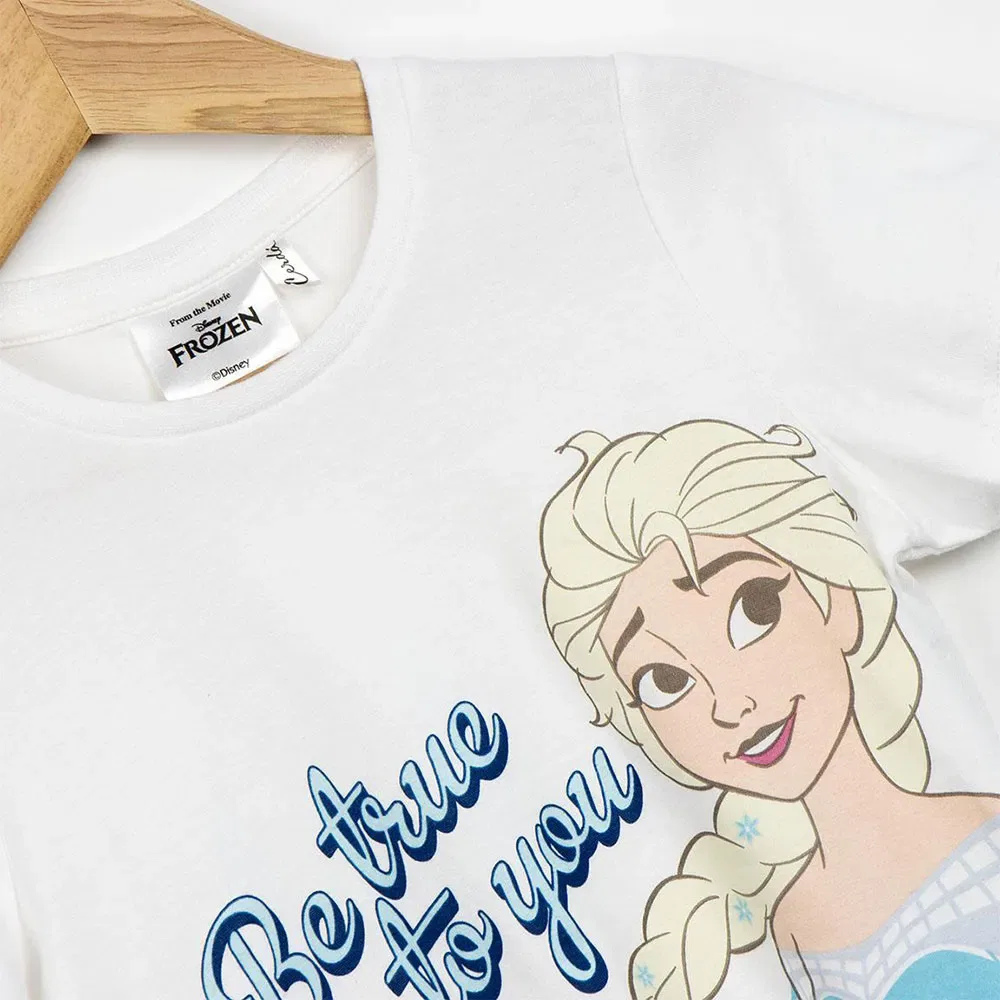 Детская футболка с принтом Frozen Disney, White — фото 3