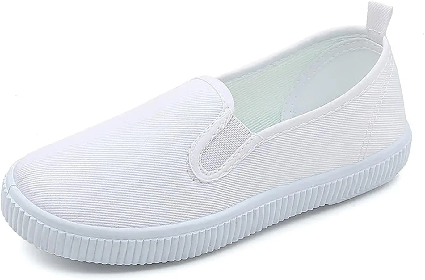 Детские кеды для девочек на шнуровке из холста, White