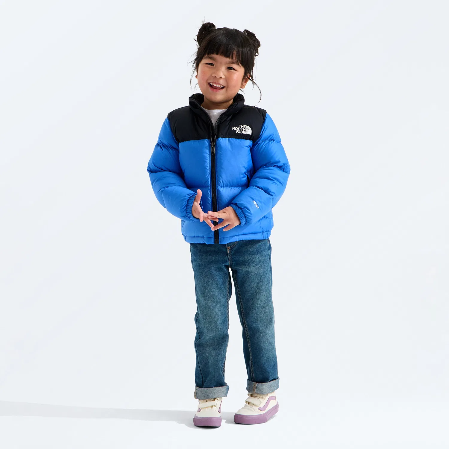 Куртка детская утепленная с капюшоном 1996 Retro Nuptse Down Jacket The North Face, Active Blue — фото 4