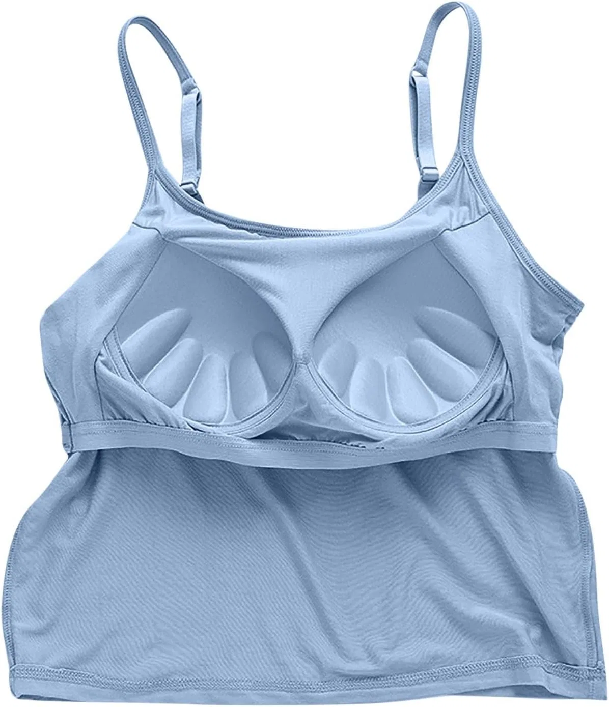 Топ с встроенным бюстгальтером, Light Blue — фото 4