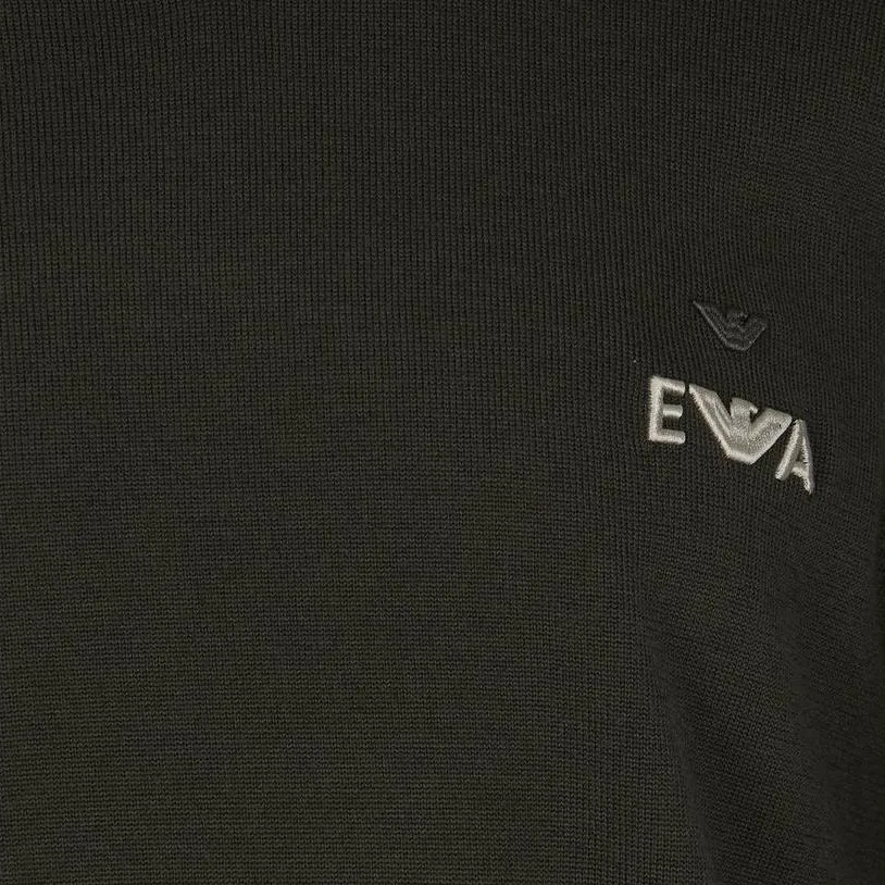 Свитшот с вышитым логотипом EMPORIO ARMANI, черный with желтый edge — фото 3