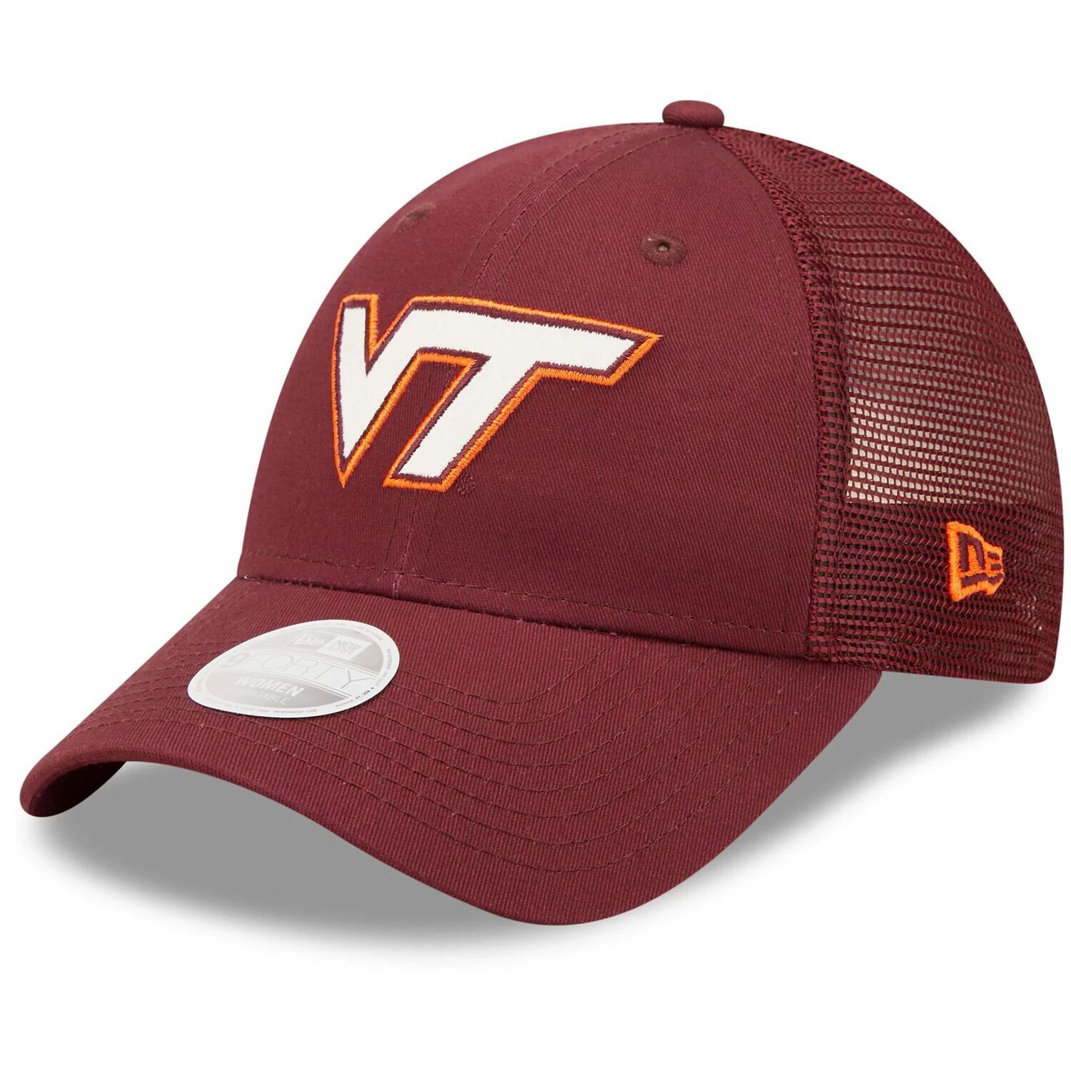 

Женская кепка New Era Maroon Virginia Tech Hokies 9FORTY с логотипом Spark Trucker Snapback New Era