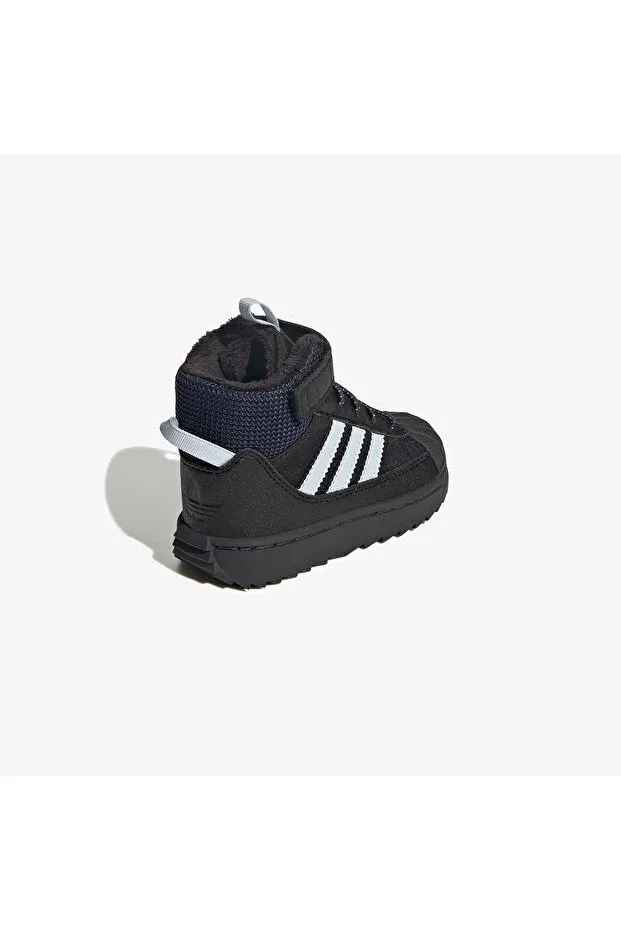 Детские ботинки для девочек с принтом Superstar winter trek baby Adidas, Black — фото 3