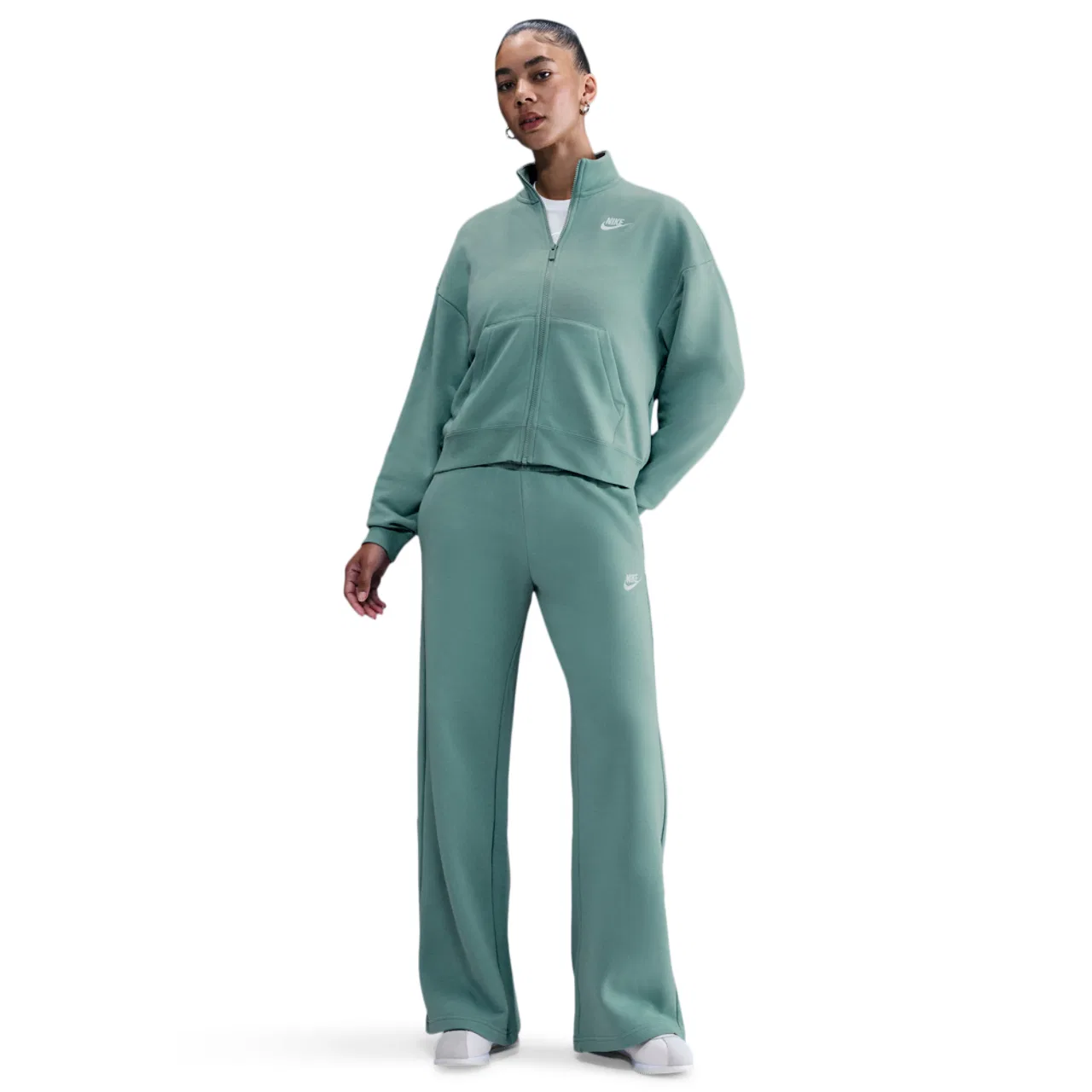 Женские брюки Club Fleece Mid Rise Nike, цвет Cannon/White — фото 3