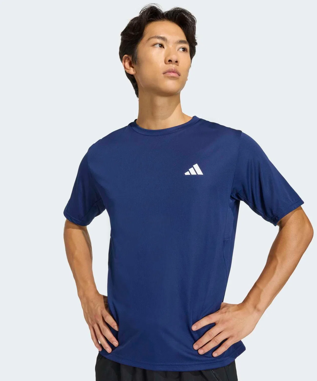 Мужская футболка с длинным рукавомAdidas Workout Essentials Base T-Shirt, Blue — фото 3