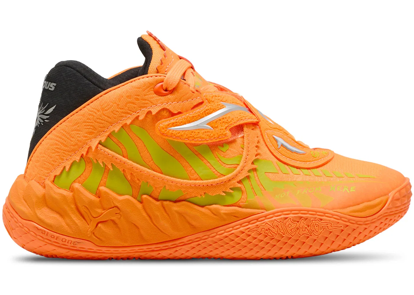 Детские кроссовки для мальчиков с принтом Puma LaMelo Ball MB.05, Heat Fire/Lux Lime/Black