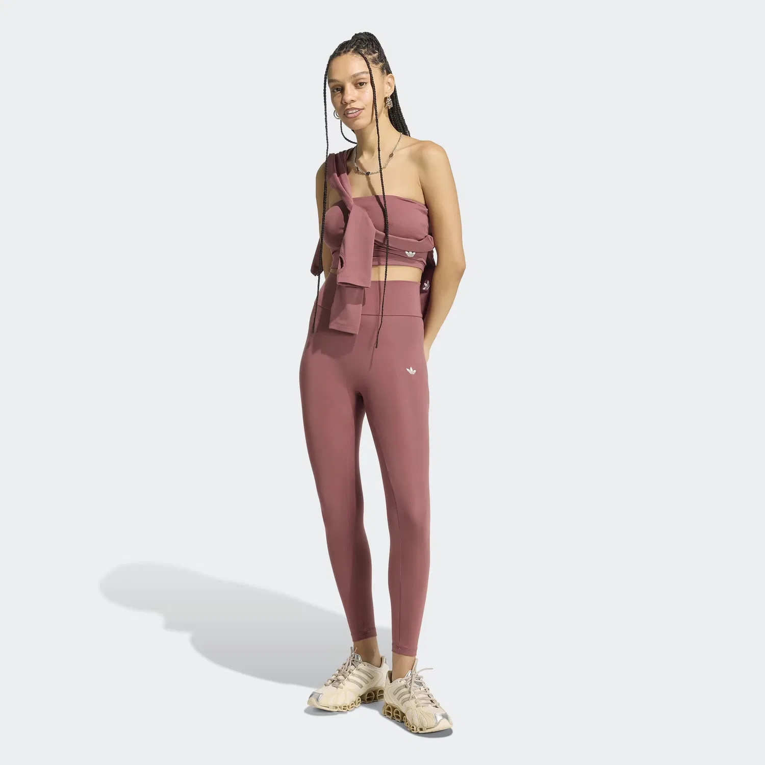 Узкие леггинсы Adidas Originals цвета ржаво-красный