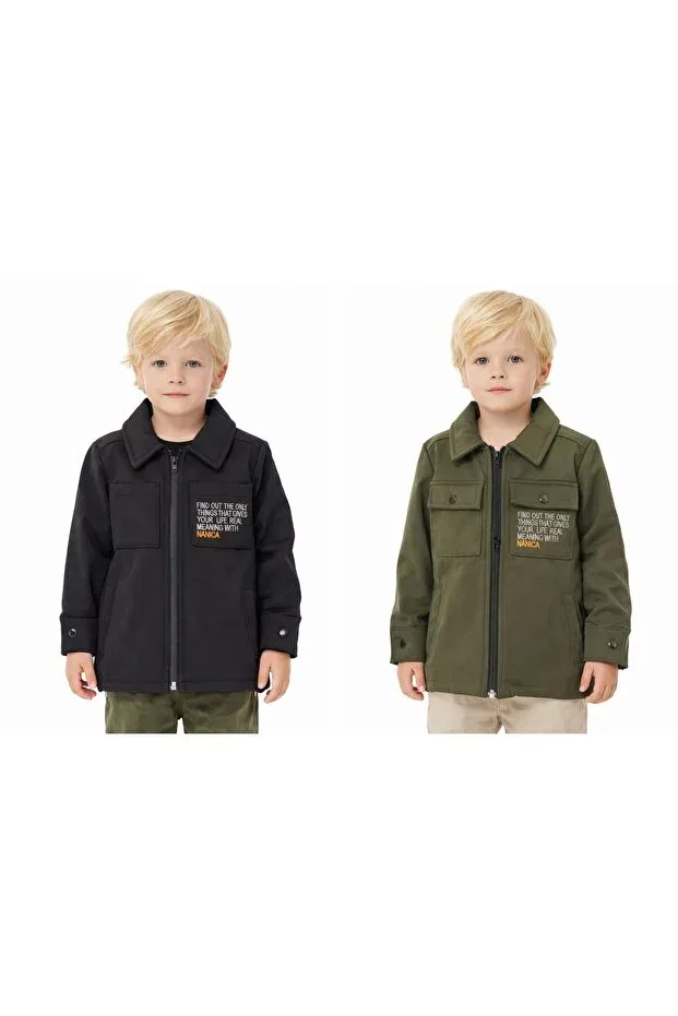 Детская куртка для мальчиков с длинным рукавом Nanica Kids, Khaki — фото 2