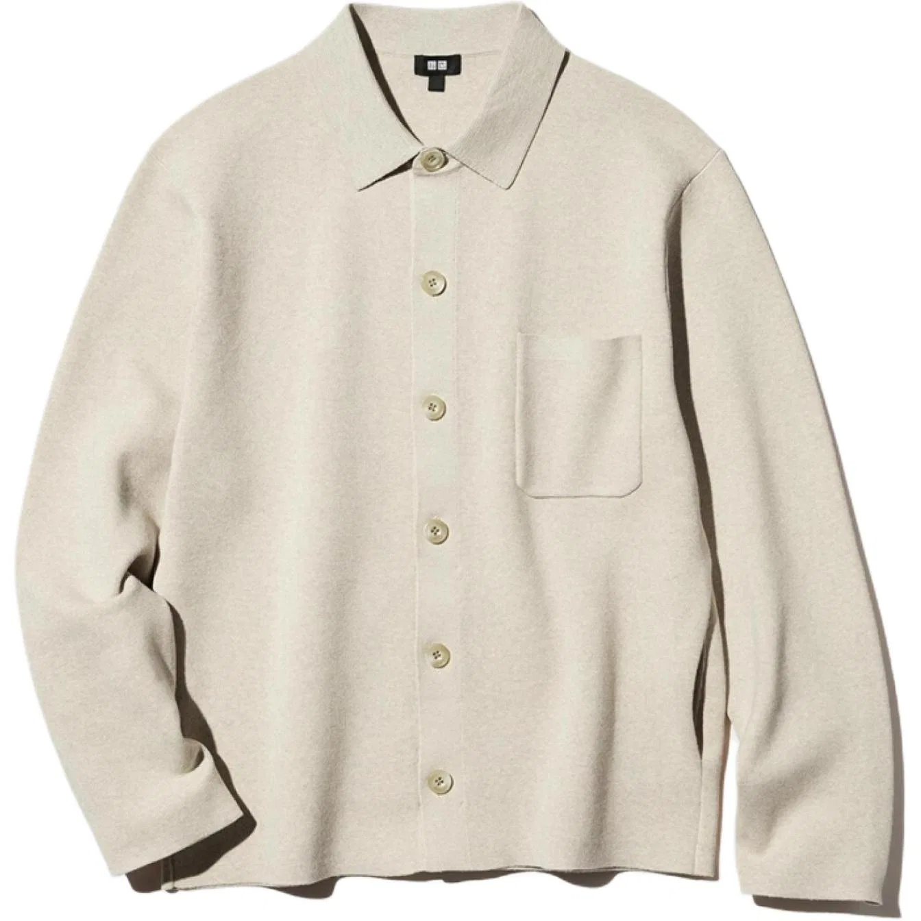 Мужской джемпер с отложным воротником UNIQLO, Light Beige