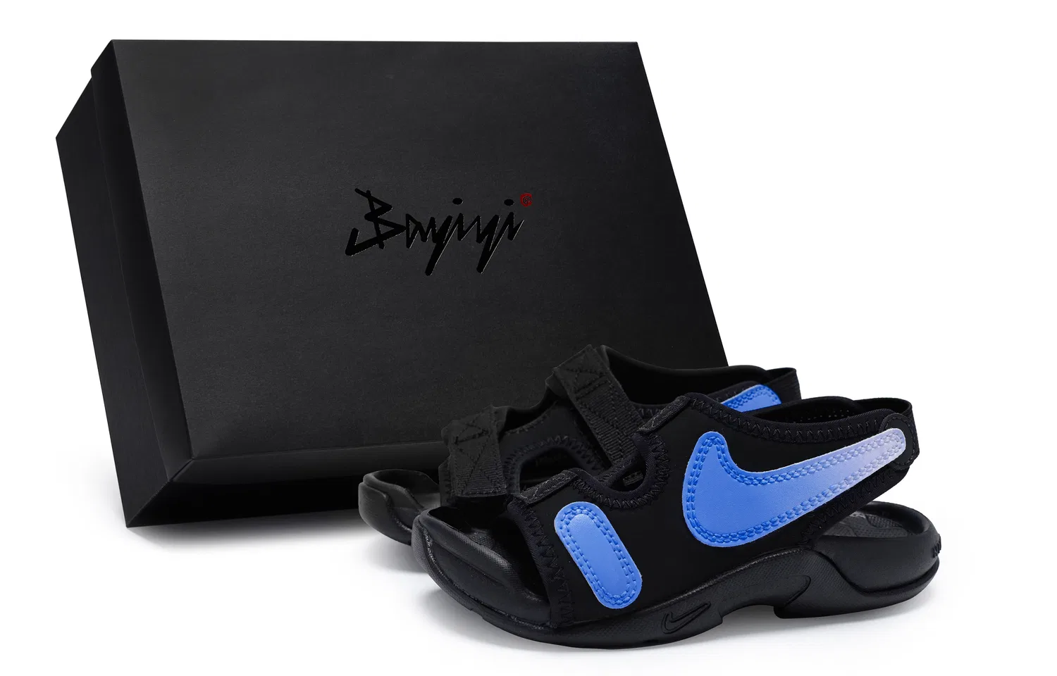 Детские сандалии с принтом Sunray Adjust 6 PS Nike, Black Blue