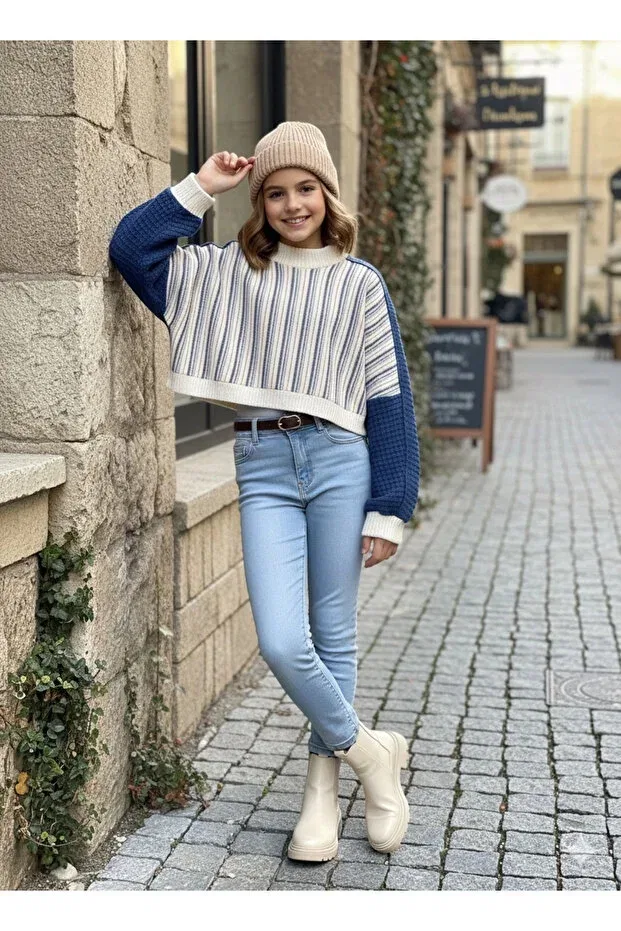 Детские свитшот для девочек с принтом Nk Kids, Blue
