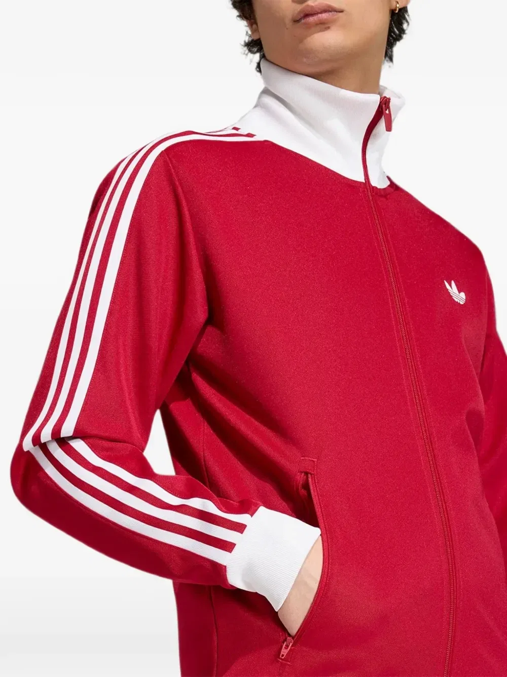 Классическая спортивная куртка Adidas, красный — фото 4