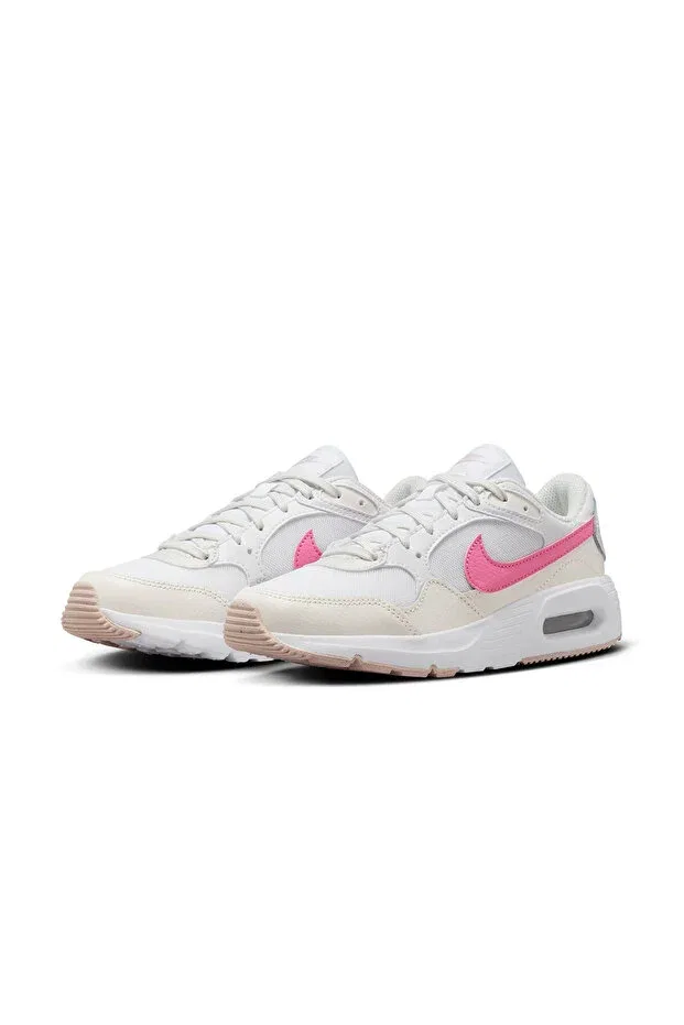 Детские кроссовки для мальчиков повседневные Air Max SC (GS) Nike, Cream White Pink — фото 3