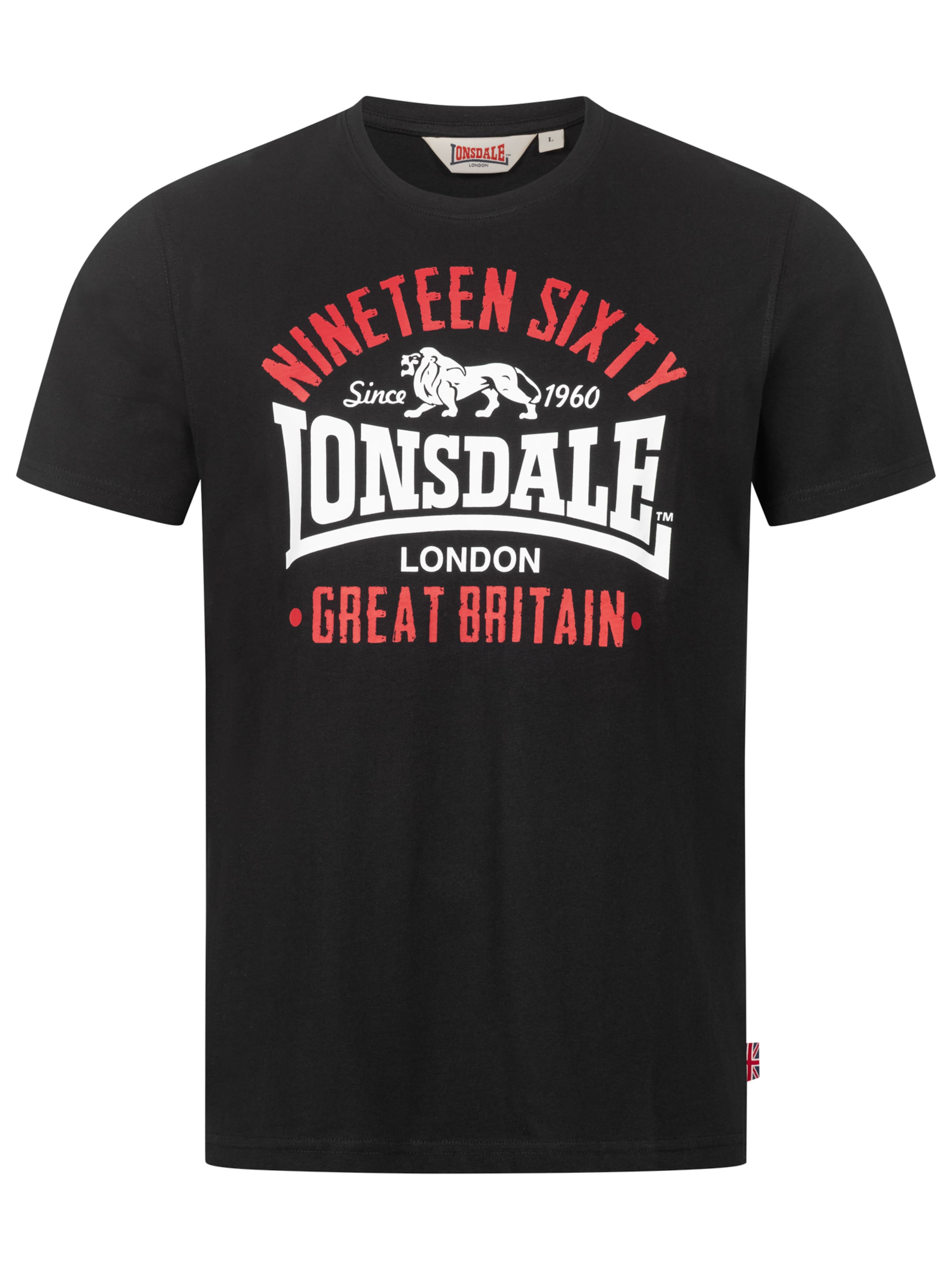 

LONSDALE Футболка 'Kilchoan' в черном цвете