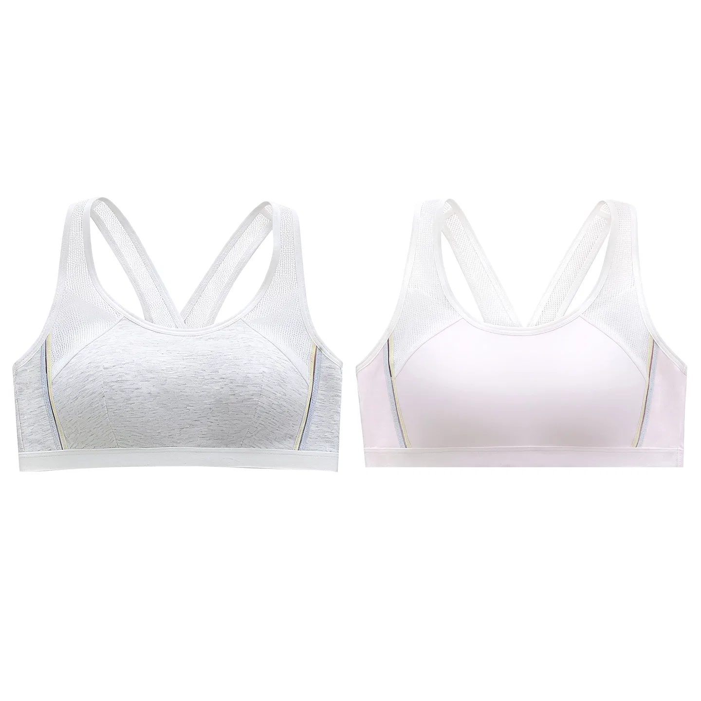 Детское тренировочное бра для девочек хлопковое Red Bean, Light Pink Light Grey